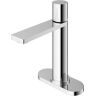 VIGO Halsey Single Handle Single-Hole Bathroom Faucet Set with Deck Plate in Chrome