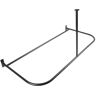 Utopia Alley 60 in. Rustproof Aluminum D-Shape Shower Rod with Ceiling Support for Freestanding Tubs