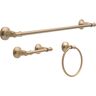 Delta Chamberlain 3-Piece Bath Hardware Set with 24 in. Towel Bar, Toilet Paper Holder, Towel Ring in Champagne Bronze