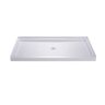 DreamLine SlimLine 54 in. x 36 in. Single Threshold Alcove Shower Pan Base in White with Center Drain