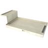 Tile Redi Base'N Bench 36 in. x 72 in. Single Threshold Shower Base and Bench Kit with Right Drain and Tileable Grate