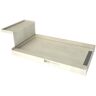 Tile Redi Base'N Bench 48 in. x 72 in. Single Threshold Shower Base and Bench Kit with Right Drain and Tileable Trench Grate