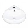 RENOVATORS SUPPLY MANUFACTURING Oscar 14-1/2 in. Corner Wall Mounted Bathroom Sink in White with Overflow