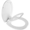 BEMIS NextStep2 Children's Potty Training Round Enameled Wood Closed Front Toilet Seat in White with Plastic Child Seat