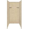 Transolid Studio 36 in. W x 72 in. H x 36 in. D 3-Piece Glue Up Alcove Shower Wall Surrounds in Almond Sky