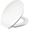 BEMIS Belmont Round Slow Close Enameled Wood Closed Front Toilet Seat in White Never Loosens with Clean Seal Hinge