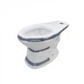 RENOVATORS SUPPLY MANUFACTURING Blue and Gold India Reserve Design Porcelain Elongated Bathroom Toilet Bowl Only in White