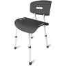 DMI Medical Heavy-Duty Spa Bathtub Euro-Style Adjustable Shower Chair Bath Seat Bench, Dark Gray