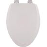 Centocore Elongated Closed Front Toilet Seat in White with Chrome Hinge