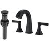 GIVING TREE Classic 8 in. Widespread Double-Handle Bathroom Faucet Combo Kit with Drain Assembly in Matte Black