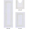 Better Trends Hotel Collection White/Ivory (20" x 20" : 21" x 34" : 20" x 60") 100% Cotton 3 Piece Bath Rug Set