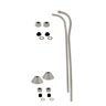 Westbrass 1/2 in. x 21-1/2 in. Double Offset Bath Supply Lines for Clawfoot or Freestanding Bathtubs, Satin Nickel