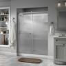 Delta Contemporary 60 in. x 71 in. Frameless Sliding Shower Door in Nickel and 1/4 in. Tempered Rain Glass