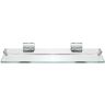 MODONA 13.75 in. Glass Wall Shelf with Pre-Installed Rail in Polished Chrome