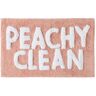 Jessica Simpson Peachy Clean 20 in. x 32 in. Pink Novelty Cotton Rectangular Bath Mat