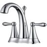 Ultra Faucets Contour 4 in. Centerset 2-Handle Bathroom Faucet with Drain Assembly, Rust and Tarnish Resist in Polished Chrome