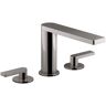 KOHLER Composed 2-Handle Deck Mount Roman Tub Faucet with Lever Handles in Titanium