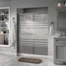 Delta Traditional 60 in. x 70 in. Semi-Frameless Sliding Shower Door in Nickel with 1/4 in. Tempered Transition Glass