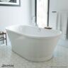 DreamLine Caribbean 66 in. x 36 in. Acrylic Freestanding Flatbottom Soaking Bathtub in White