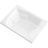 Universal Tubs Amethyst 6 ft. Acrylic Center Drain Rectangular Drop-in Non-Whirlpool Bathtub in White