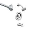 MOEN Adler Single-Handle 4-Spray Tub and Shower Faucet with Shower Rod in Chrome (Valve Included)