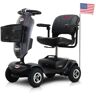 Aoibox Compact 4-Wheel Mobility Scooter in Metal Gray