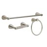 Delta Foundations 3-Piece Bath Hardware Set with 18 in. Towel Bar, Toilet Paper Holder, Towel Ring in Stainless Steel