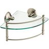 Delta Hospitality Extensions 8 in. Corner Shelf with Hand Towel Bar Bath Hardware Accessory in Brushed Nickel