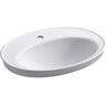 KOHLER Serif 22-1/4 in. Drop-In Vitreous China Bathroom Sink in White with Overflow Drain