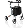 Stander Trust Care Let's Move 4-Wheel Ultra Lightweight Folding Rollator with Seat in Gray