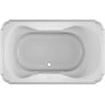 JACUZZI MARINEO 66 in. x 42 in. Acrylic Rectangular Drop-in Center Drain Soaking Bathtub Chroma in White