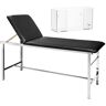 AdirMed 27.5 in. W x 31.4 in. H Adjustable Exam Table Bed in Black with Paper Dispenser with Glove Dispenser