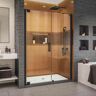 DreamLine Elegance-LS 49 in. to 51 in. W x 72 in. H Frameless Pivot Shower Door in Matte Black