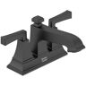 American Standard Town Square S 4 in. Centerset 2-Handle Bathroom Faucet with Drain Assembly and WaterSense 1.2 GPM in Matte Black