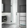 ANZZI Passion 24 in. W x 72 in. H Pivot Frameless Shower Door/Enclosure in Matte Black with Tsunami Guard Clear Glass