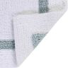 Better Trends Hotel Collection White/Blue 20 in. x 20 in. Contour 100% Cotton Bath Rug