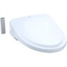 TOTO S550e Washlet Electric Heated Bidet Toilet Seat for Elongated Toilet with Classic Lid and in Cotton White