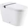 JimsMaison Elongated Smart Bidet Toilet in White with Foot Sensor and Heat Seat