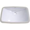 Kingston Forum Rectangular Undermount Bathroom Sink in White