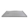 Transolid Zero Threshold 63 in. L x 35.5 in. W Customizable Threshold Alcove Shower Pan Base with Reversible Drain in Grey