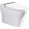 Vanity Art Elongated Smart Toilet Bidet 1-Piece 1.28 GPF in White w/Auto Flush, Heated Seat, Air Drying, Remote Control,LED Display