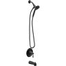 MOEN Ronan Single Handle 6-Spray Tub and Shower Faucet with 1.75 GPM Magnetix Rain shower in. Matte Black (Valve Included)