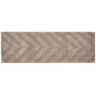 Better Trends Hugo Collection 20 in. x 60 in. Brown 100% Cotton Contour Bath Rug