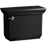 KOHLER Memoirs 1.28 GPF Single Flush Toilet Tank Only with AquaPiston Flush Technology in Black Black