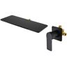 Fapully Single Handle Wall Mounted Bathroom Faucet, Waterfall Bathtub Shower Faucet in Matte Black