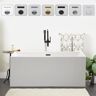 Vanity Art Talence 59 in. Acrylic Flatbottom Freestanding Bathtub in White/Matte Black