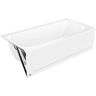 Bootz Industries Mauicast 60 in. x 30 in. Rectangular Alcove Soaking Bathtub with Left Drain in White