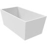 castellousa Sophia 66.92 in. x 31.49 in. Soaking Acrylic Bathtub with Center Drain in White