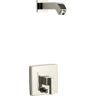 KOHLER Loure Lever 1-Handle Wall-Mount Shower Trim Kit in Vibrant Polished Nickel with Push Button Diverter, Valve Not Included