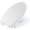 Delta Sanborne Potty-Training Elongated Closed Front Toilet Seat with NightLight in White